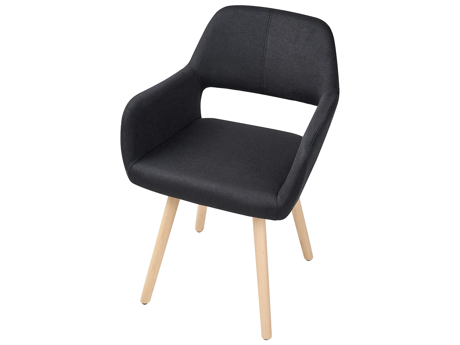 Lot de 2 chaises de salle à manger CHICAGO Tissu Noir