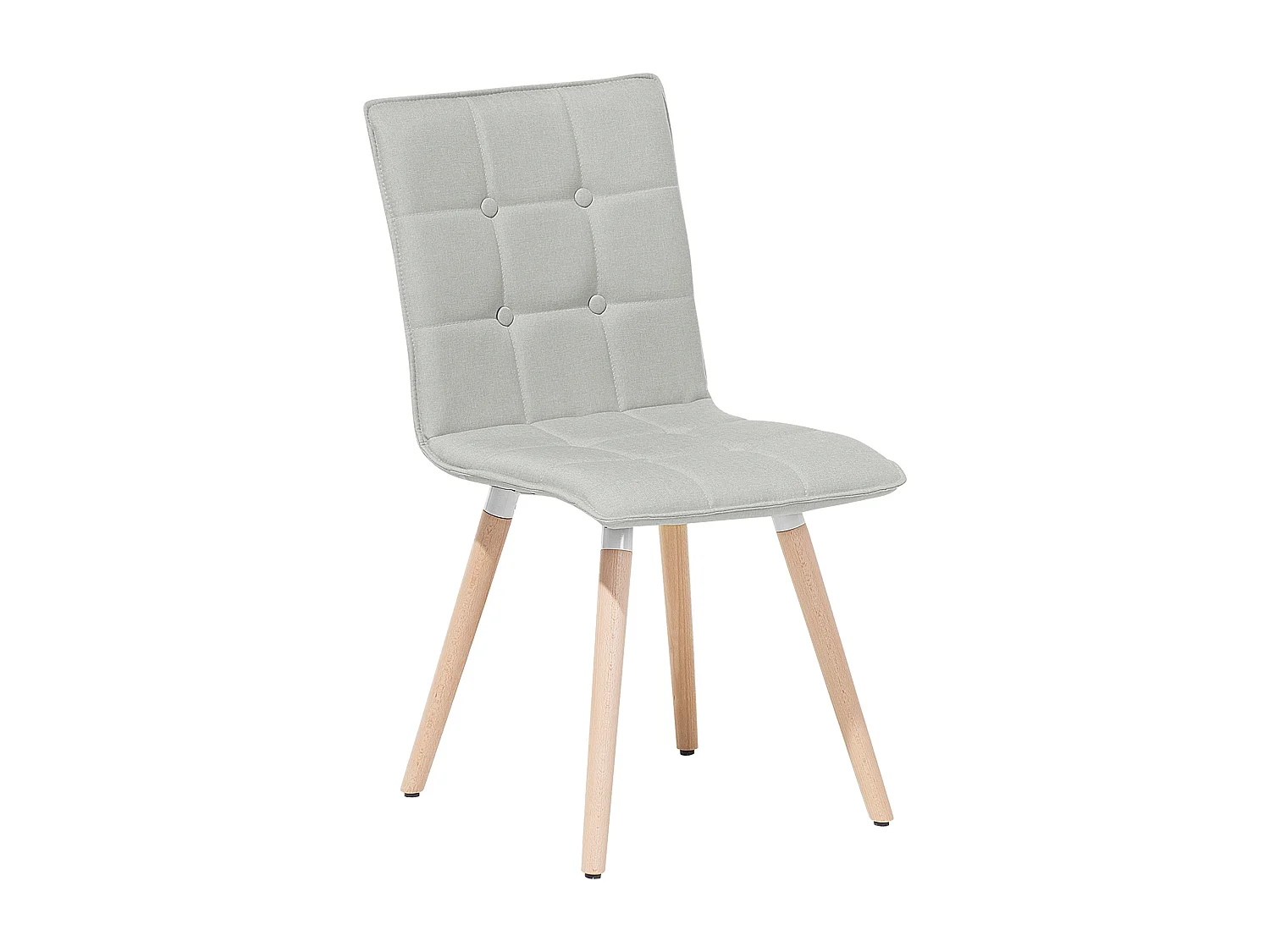 Lot de 2 chaises en tissu gris clair BROOKLYN