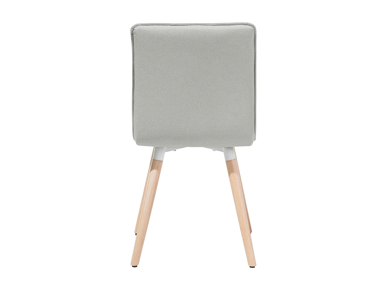 Lot de 2 chaises en tissu gris clair BROOKLYN