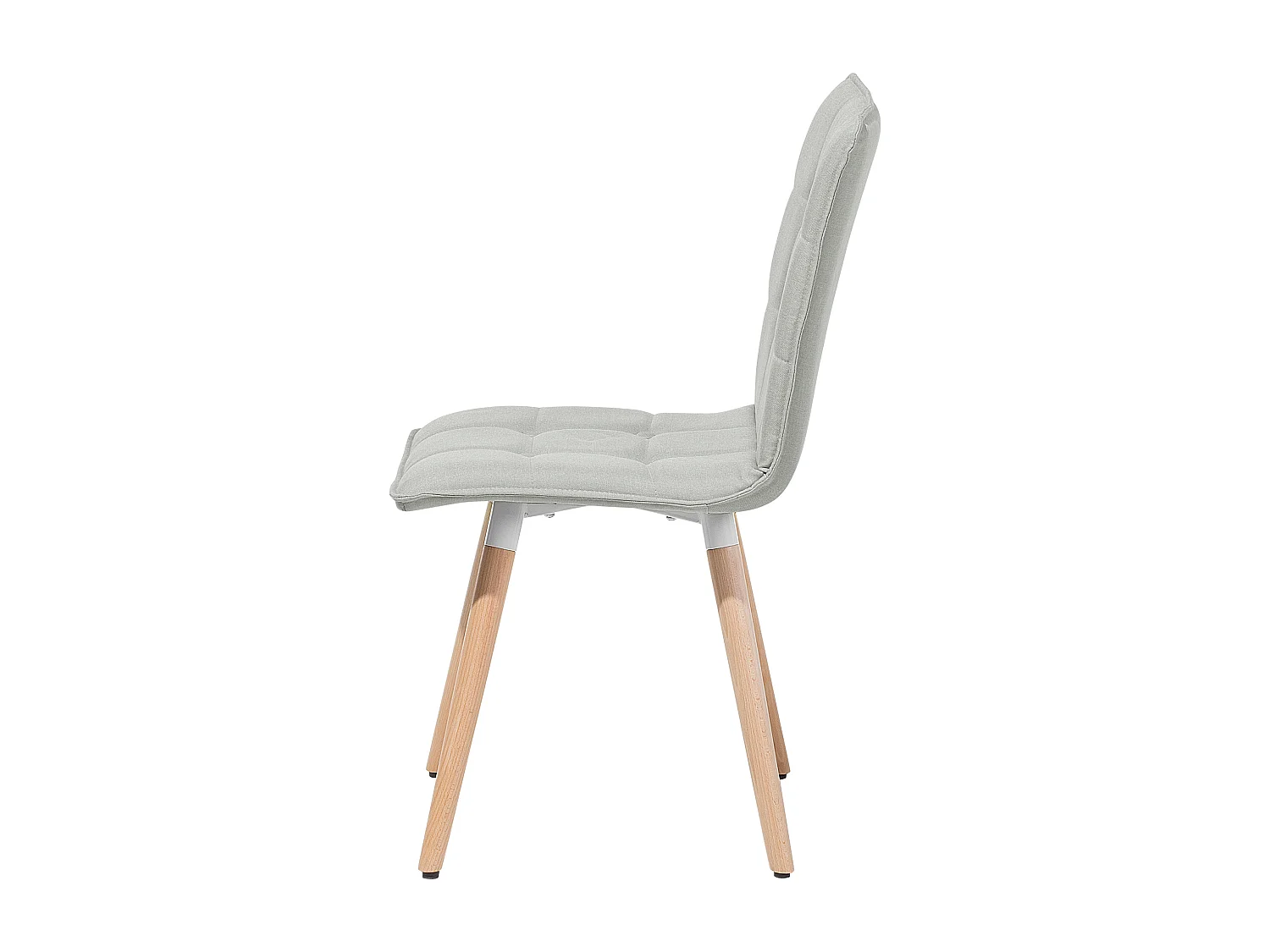 Lot de 2 chaises en tissu gris clair BROOKLYN