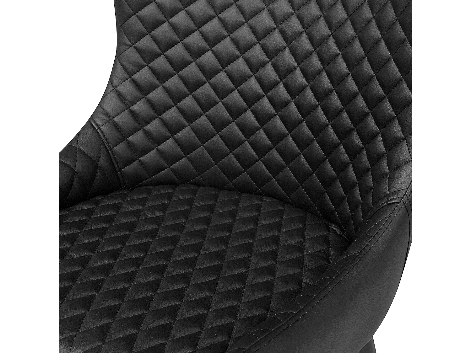 Conjunto de 2 sillas de comedor SOLANO Piel sintética Negro