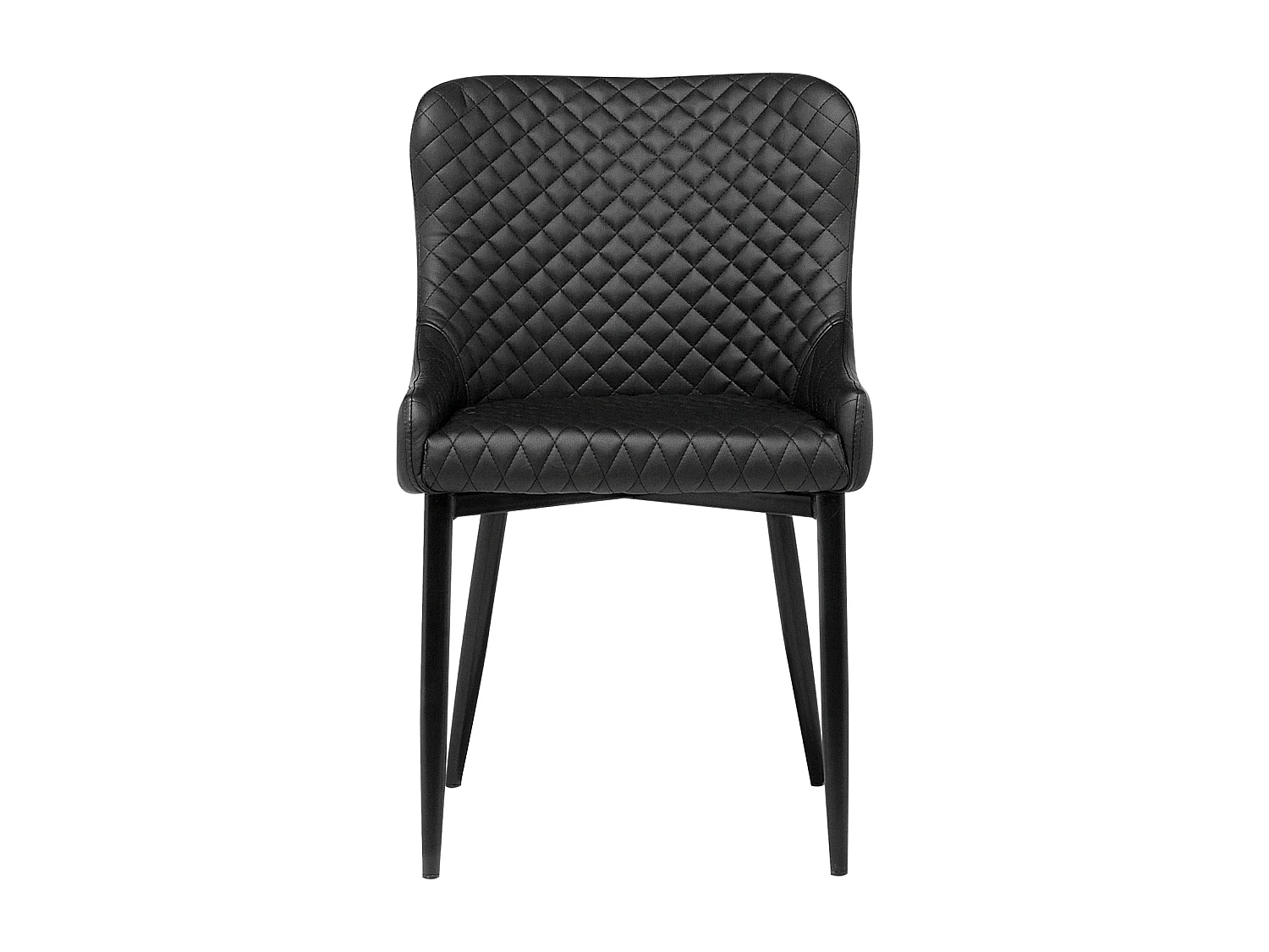 Lot de 2 chaises de salle à manger SOLANO Cuir PU Noir
