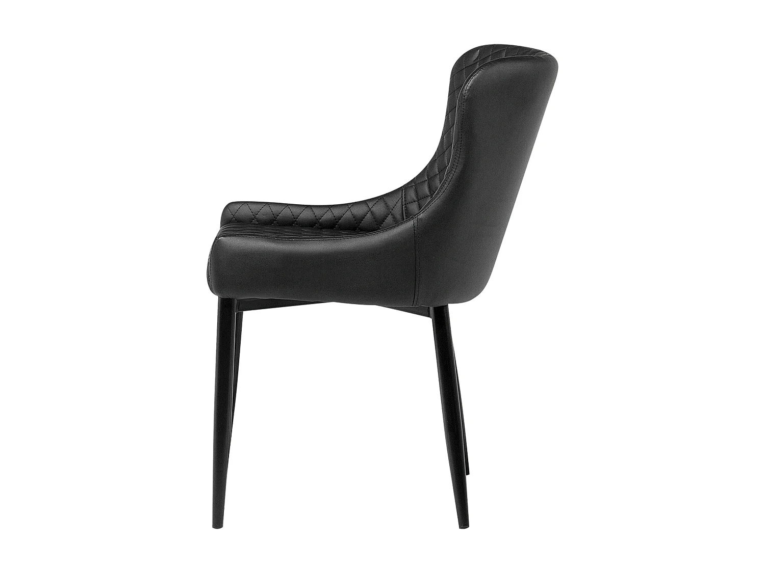 Set van 2 eetkamerstoelen SOLANO Kunstleer Zwart