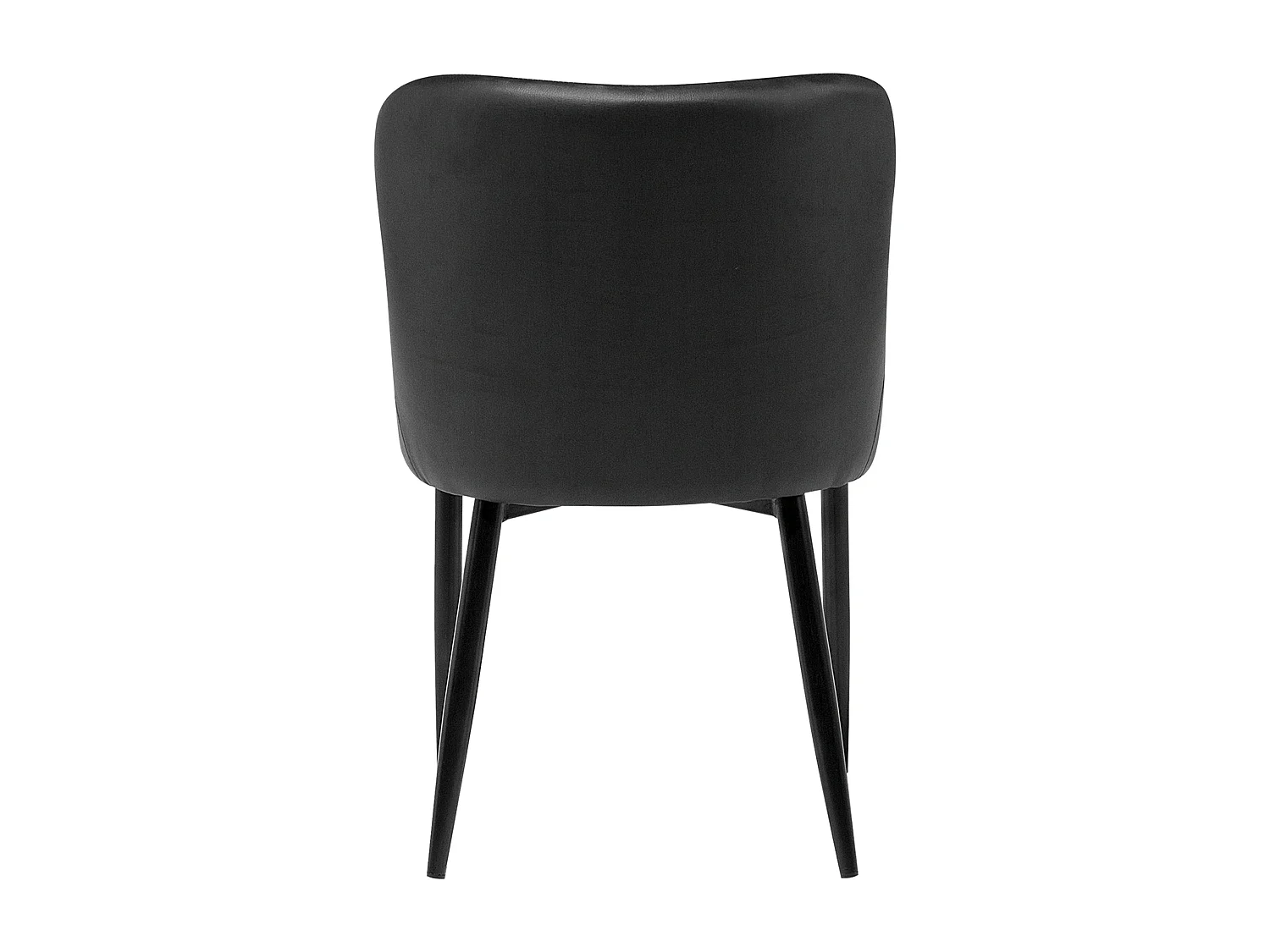 Set van 2 eetkamerstoelen SOLANO Kunstleer Zwart