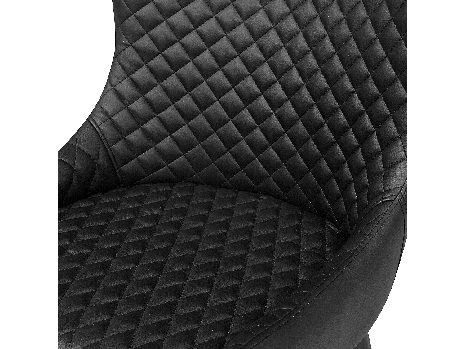 Set van 2 eetkamerstoelen SOLANO Kunstleer Zwart