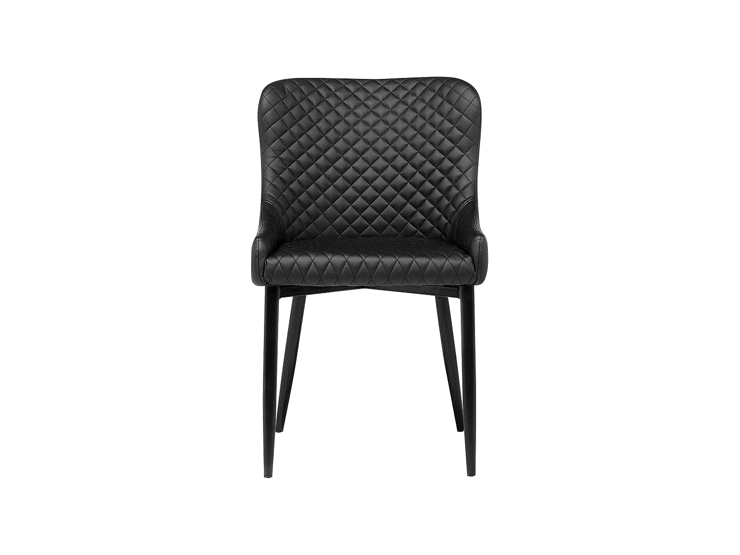 Lot de 2 chaises de salle à manger SOLANO Cuir PU Noir