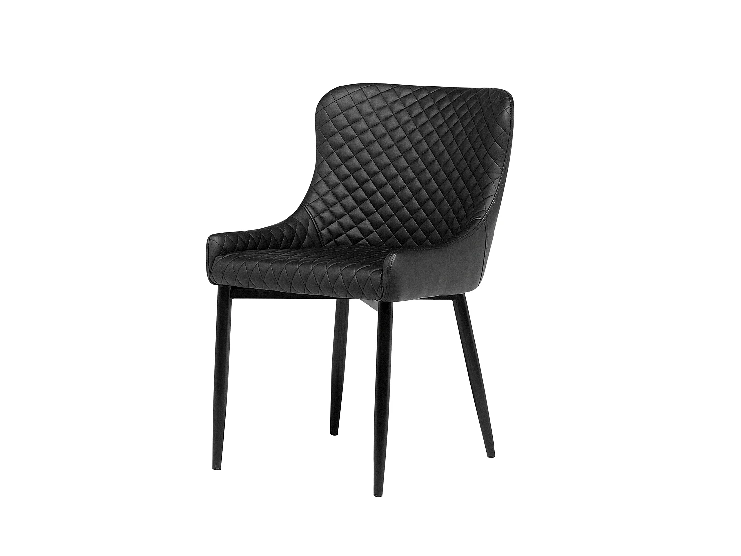 Lot de 2 chaises de salle à manger SOLANO Cuir PU Noir