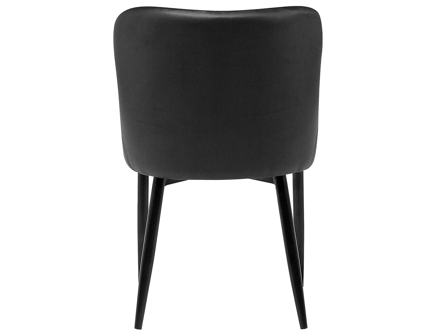 Lot de 2 chaises de salle à manger SOLANO Cuir PU Noir