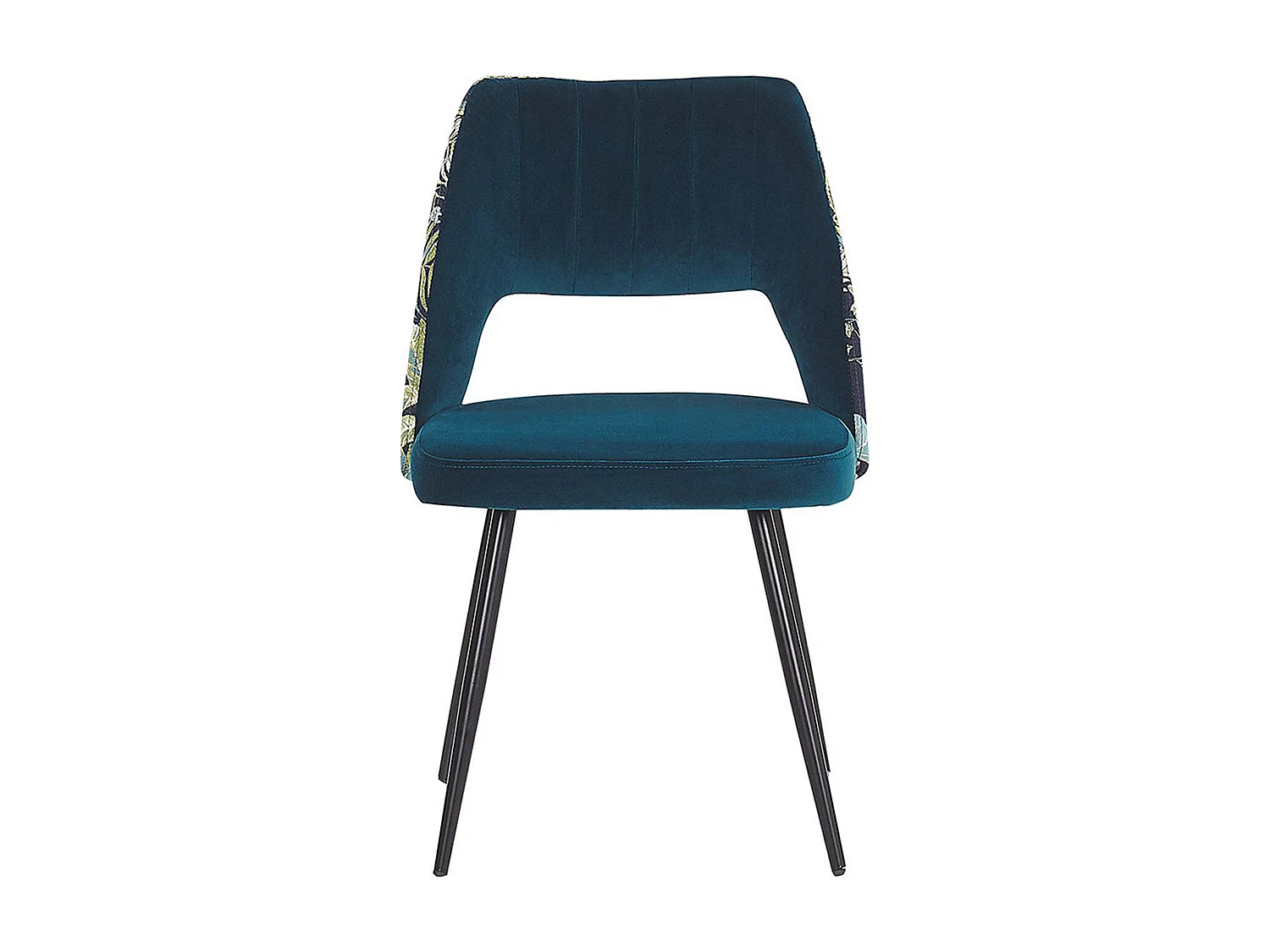 Lot de 2 chaises de salle à manger ANSLEY Velours Bleu azur