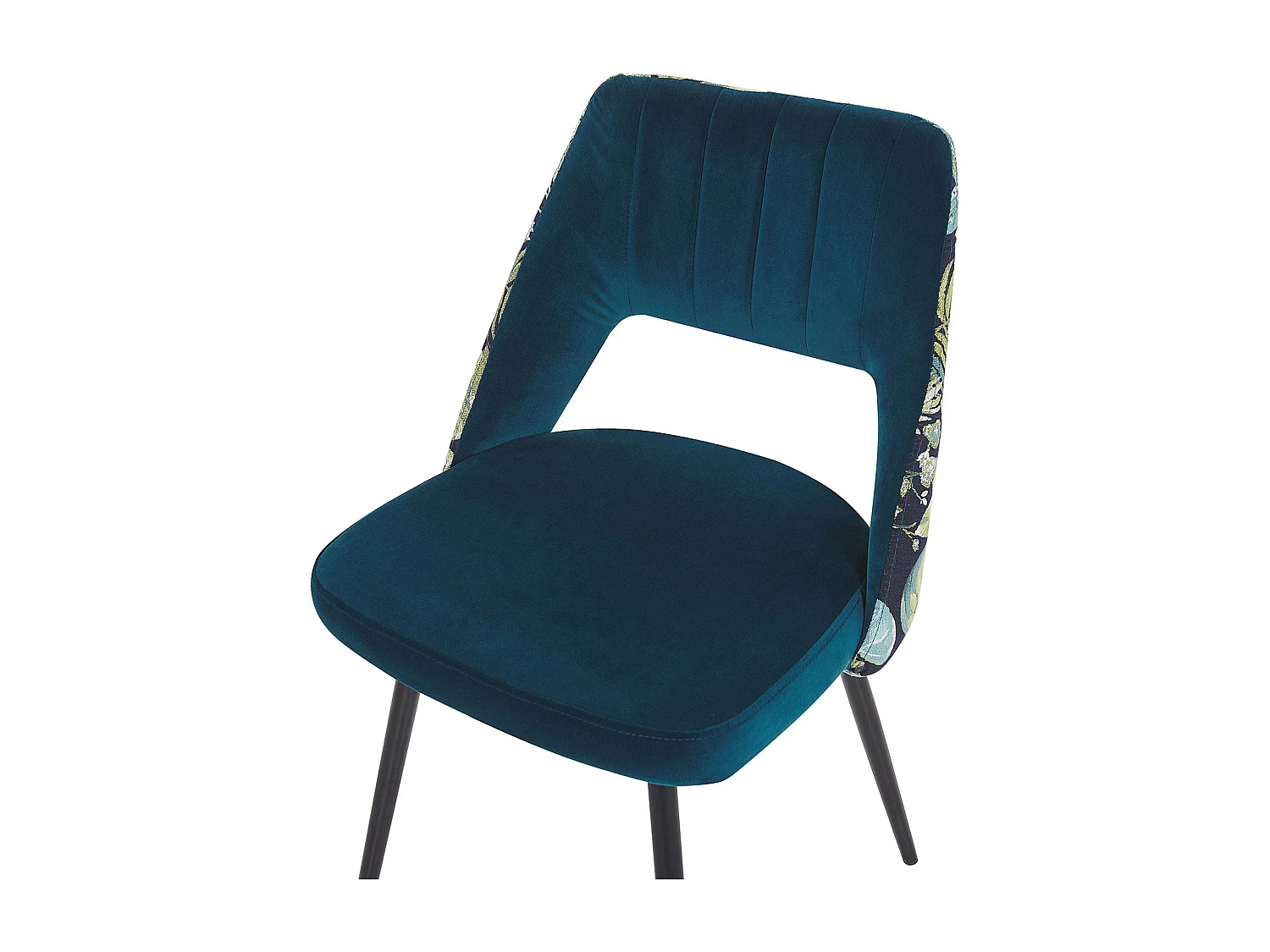 Lot de 2 chaises de salle à manger ANSLEY Velours Bleu azur