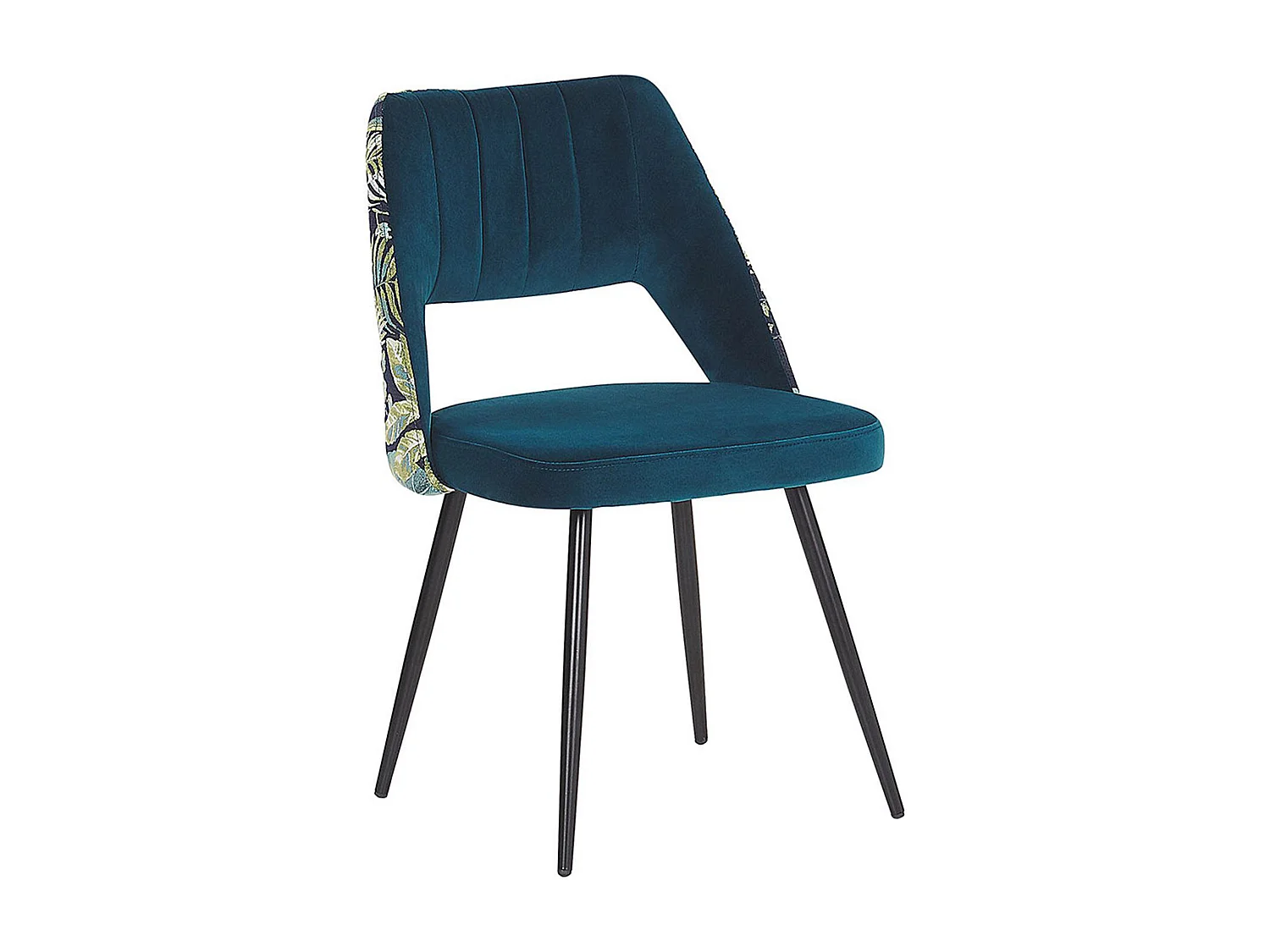Lot de 2 chaises de salle à manger ANSLEY Velours Bleu azur