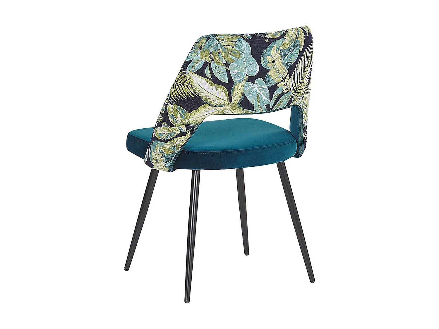 Lot de 2 chaises de salle à manger ANSLEY Velours Bleu azur