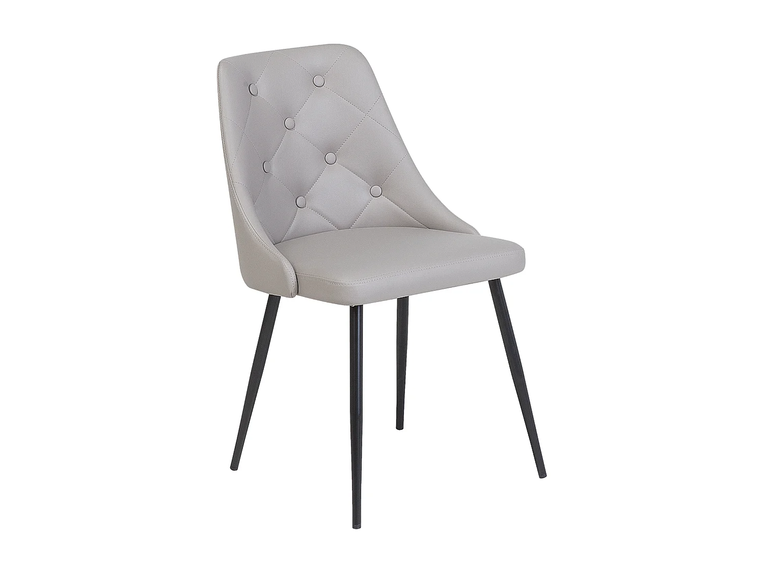 Set van 2 eetkamerstoelen VALERIE Kunstleer Lichtgrijs