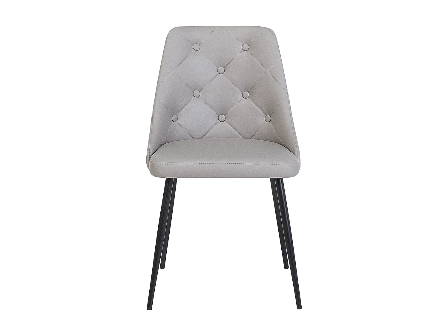 Set van 2 eetkamerstoelen VALERIE Kunstleer Lichtgrijs