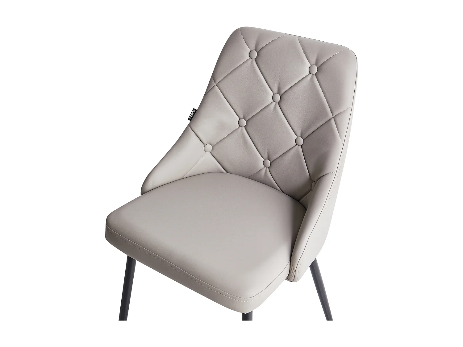 Set van 2 eetkamerstoelen VALERIE Kunstleer Lichtgrijs