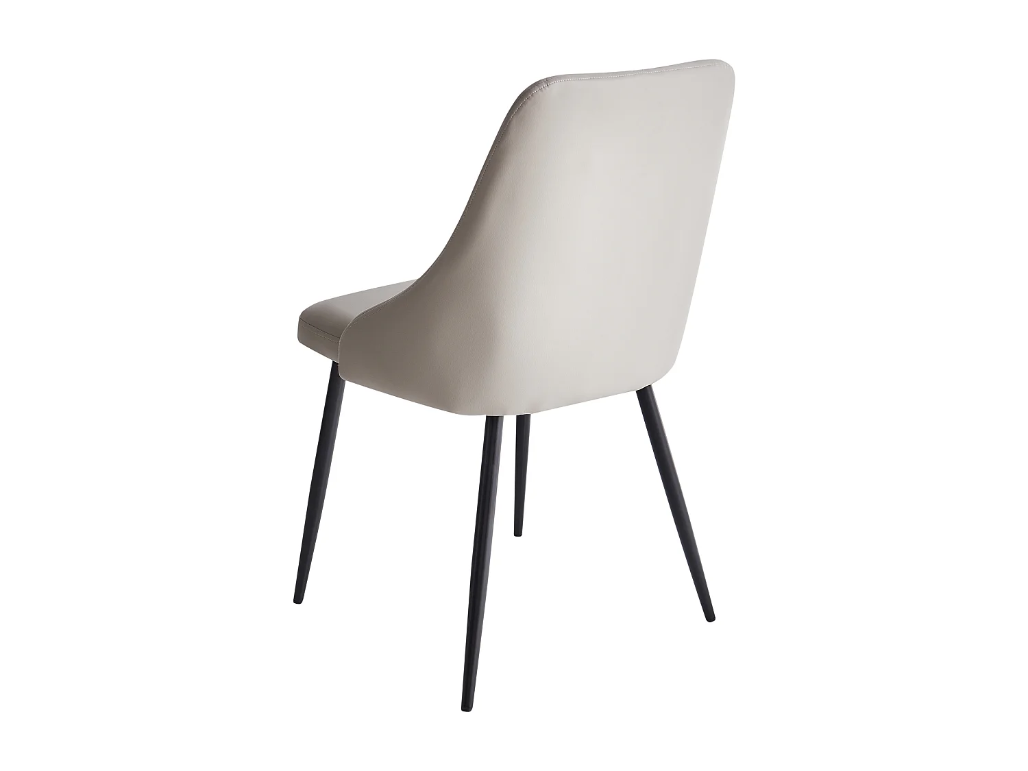 Set van 2 eetkamerstoelen VALERIE Kunstleer Lichtgrijs