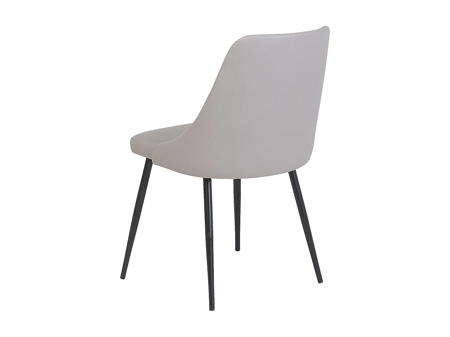 Set van 2 eetkamerstoelen VALERIE Kunstleer Lichtgrijs