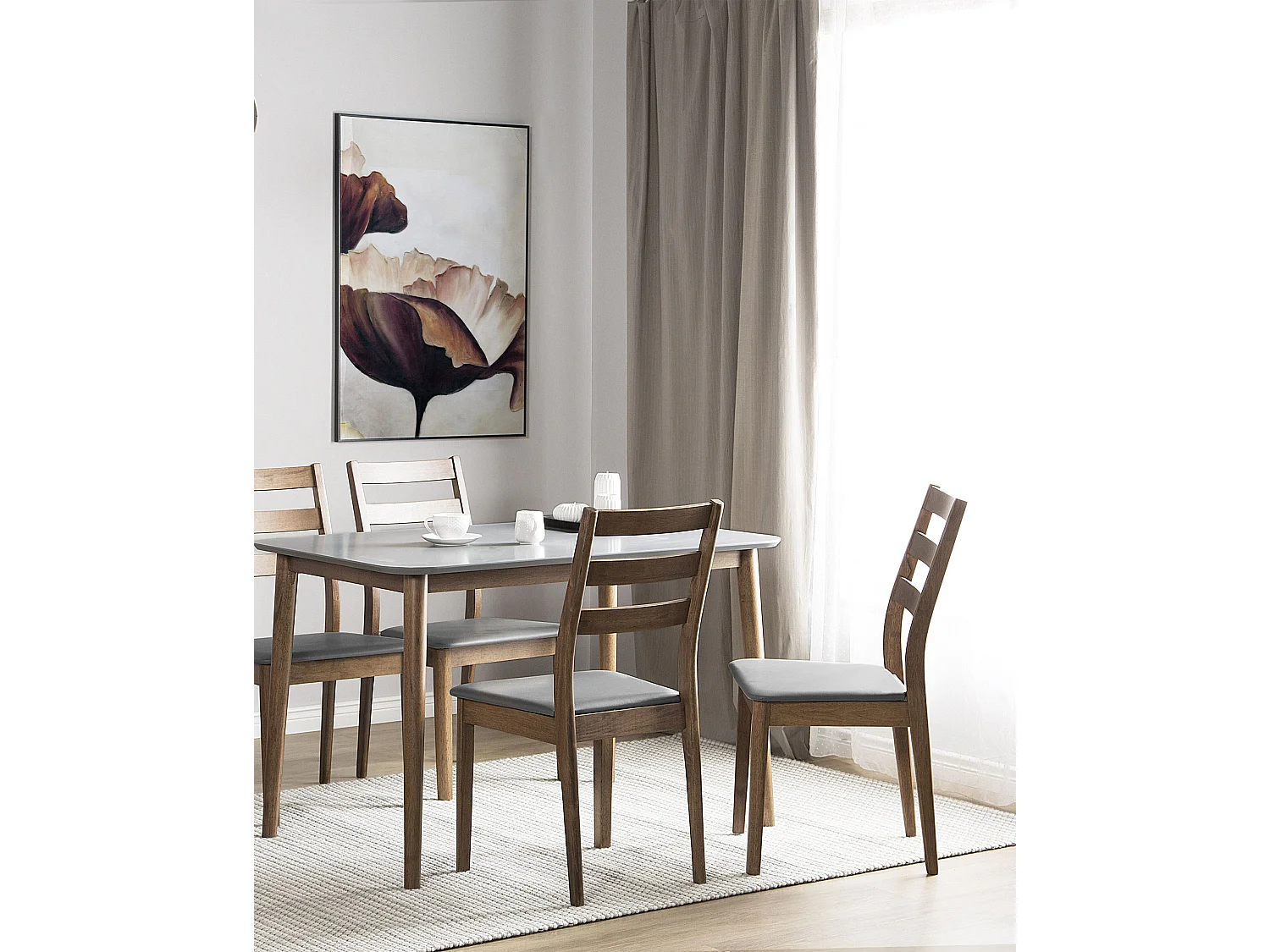 Lot de 2 chaises de salle à manger MODESTO Bois Gris