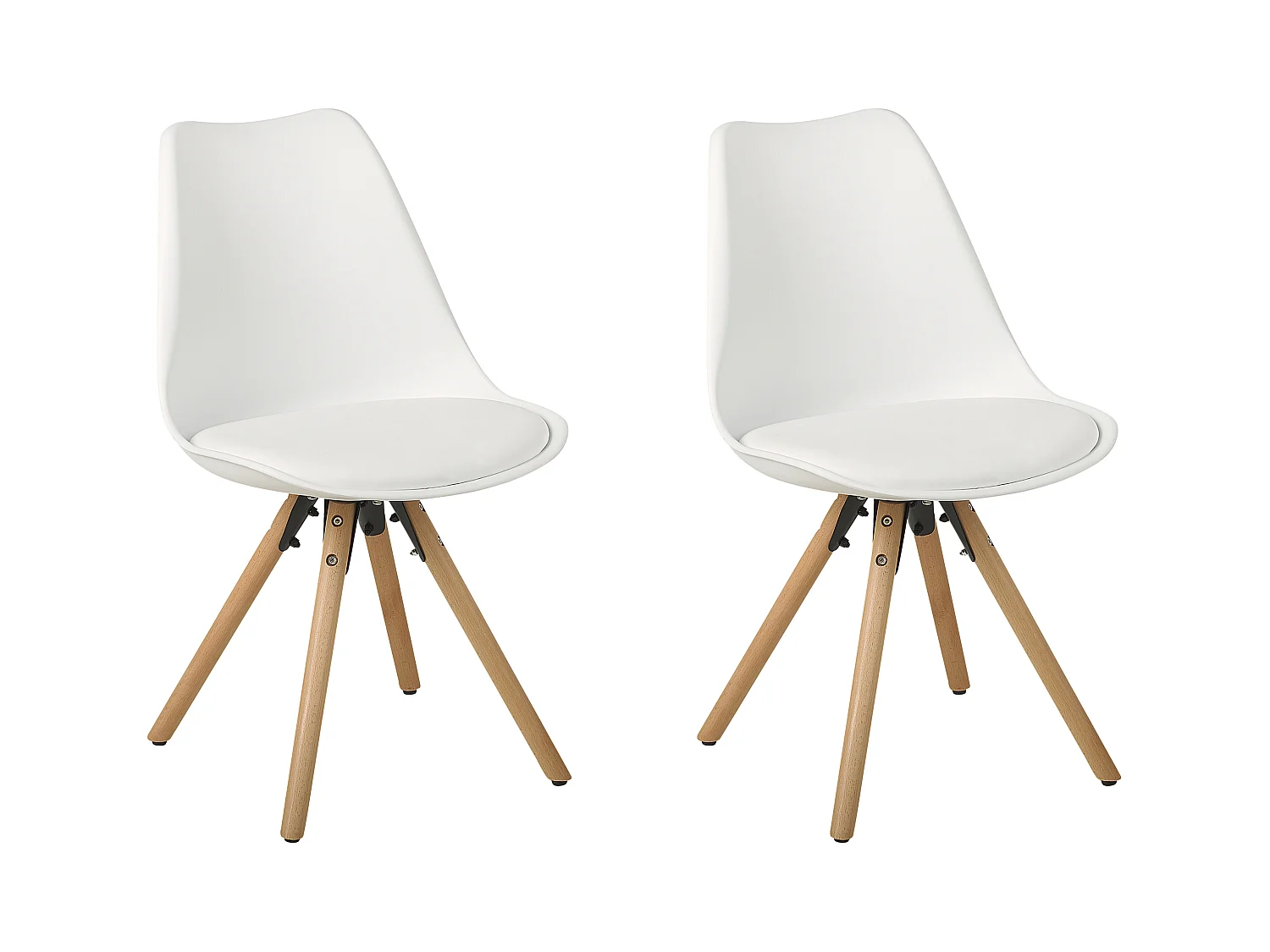 Set van 2 eetkamerstoelen DAKOTA Wit