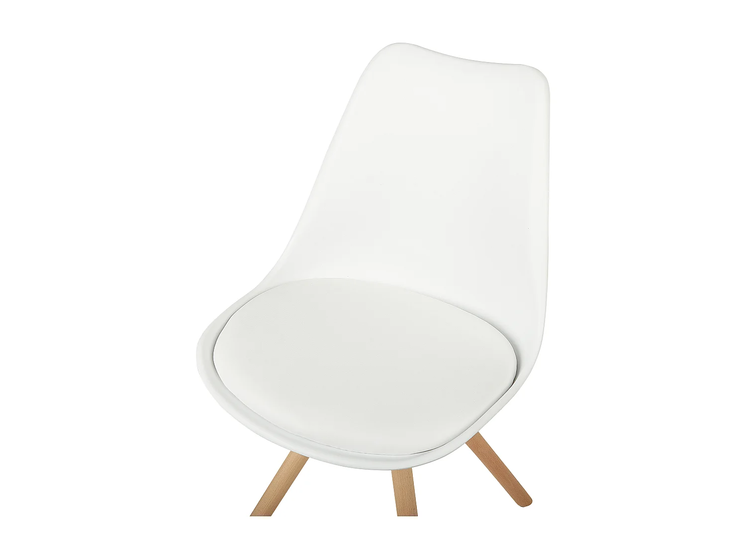 Esszimmerstuhl 2er Set Kunstleder in Weiß Küchenstühle Moderne Essstühle Dakota