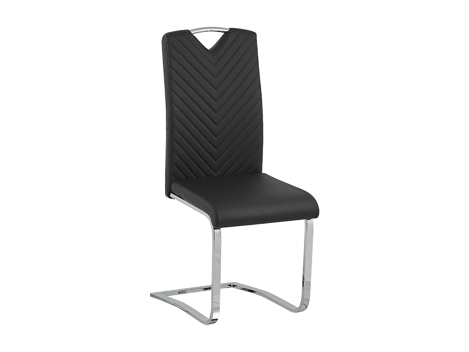 Lot de 2 chaises de salle à manger PICKNES Cuir PU Noir