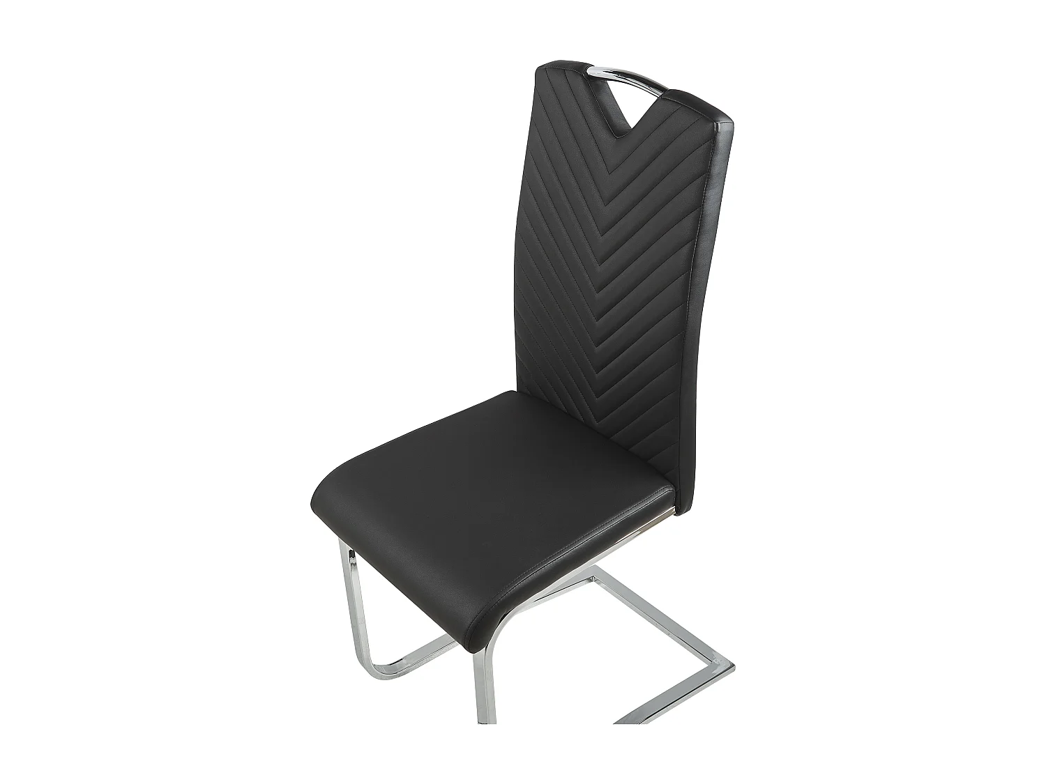Lot de 2 chaises de salle à manger PICKNES Cuir PU Noir