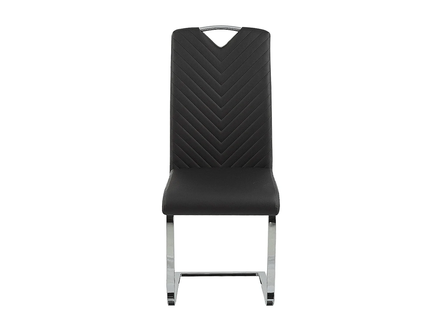 Lot de 2 chaises de salle à manger PICKNES Cuir PU Noir