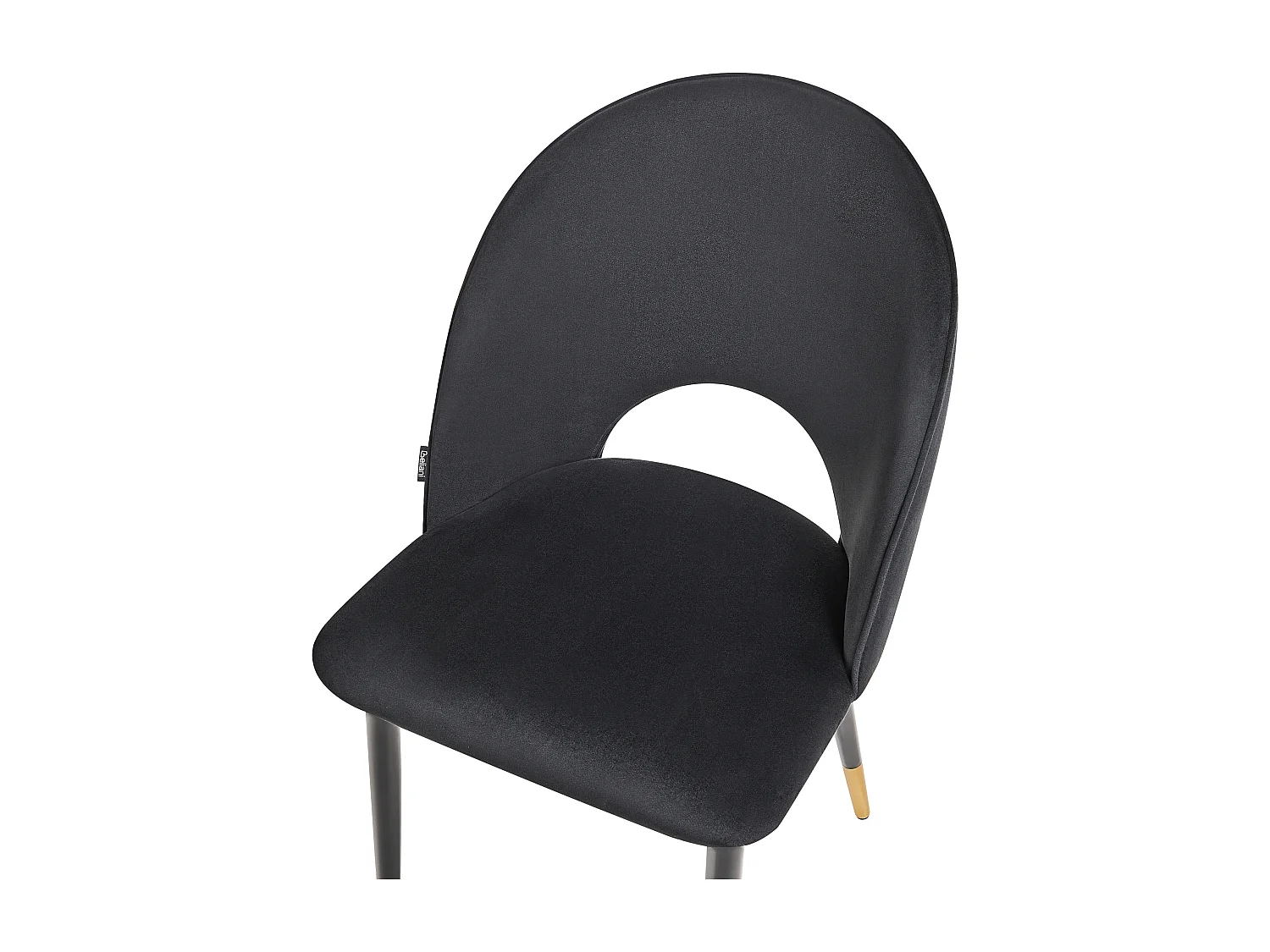 Conjunto de 2 sillas de comedor MAGALIA Terciopelo Negro