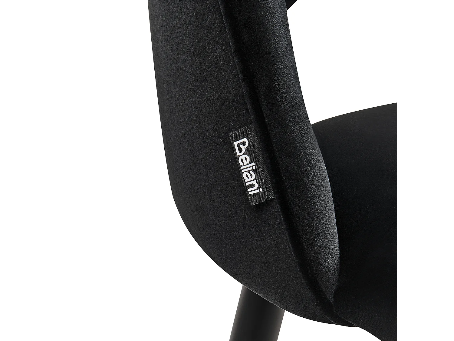 Conjunto de 2 sillas de comedor MAGALIA Terciopelo Negro