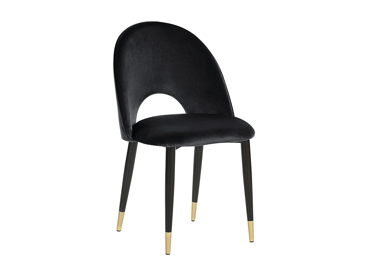 Set van 2 eetkamerstoelen MAGALIA Fluweel Zwart