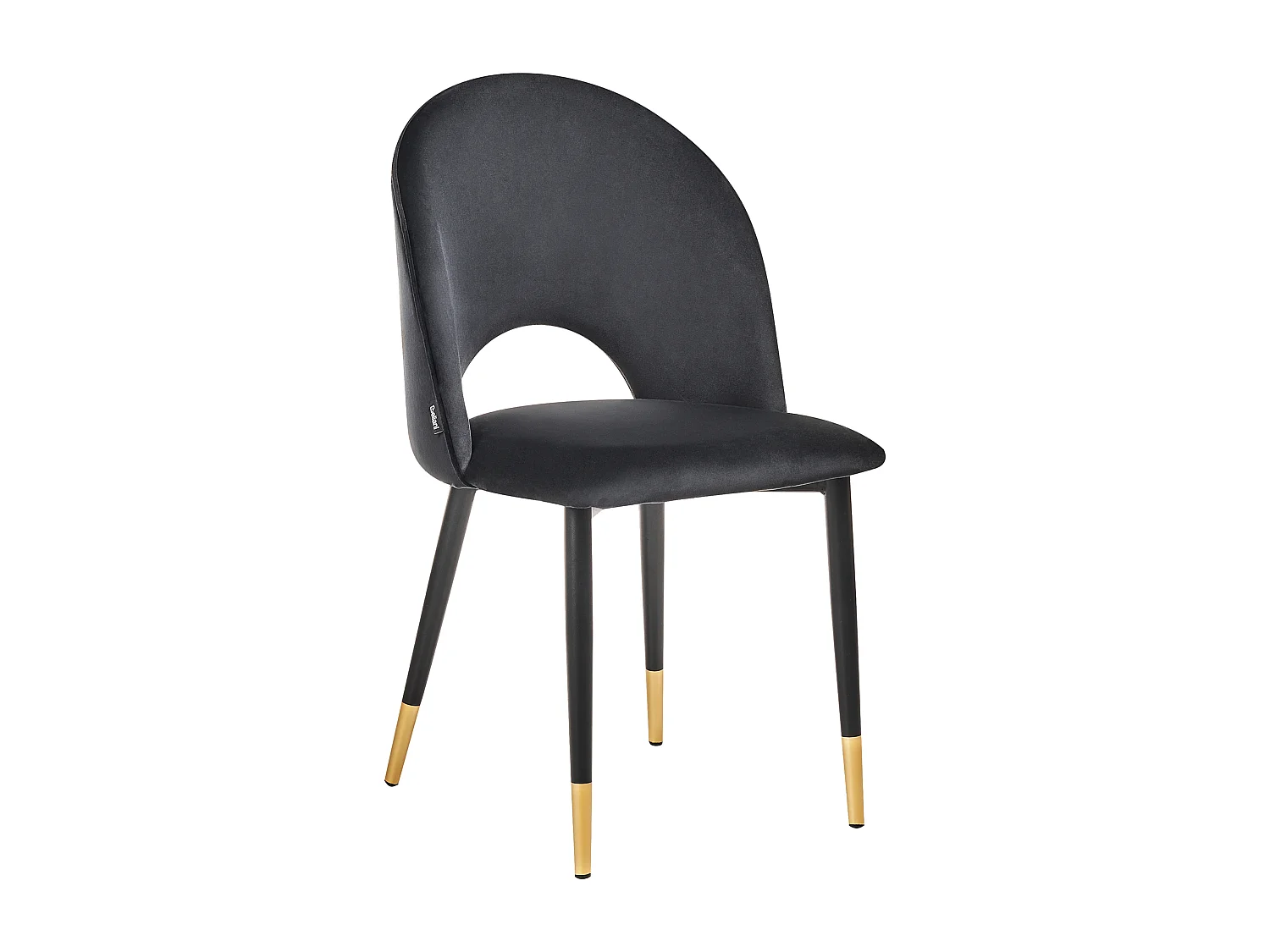 Set van 2 eetkamerstoelen MAGALIA Fluweel Zwart