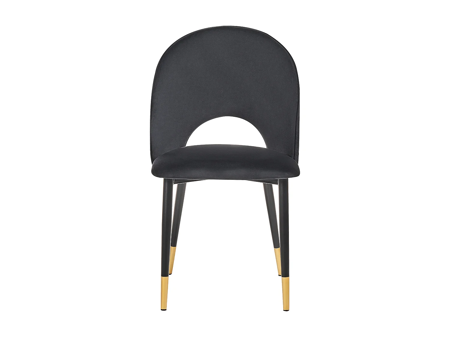 Set van 2 eetkamerstoelen MAGALIA Fluweel Zwart