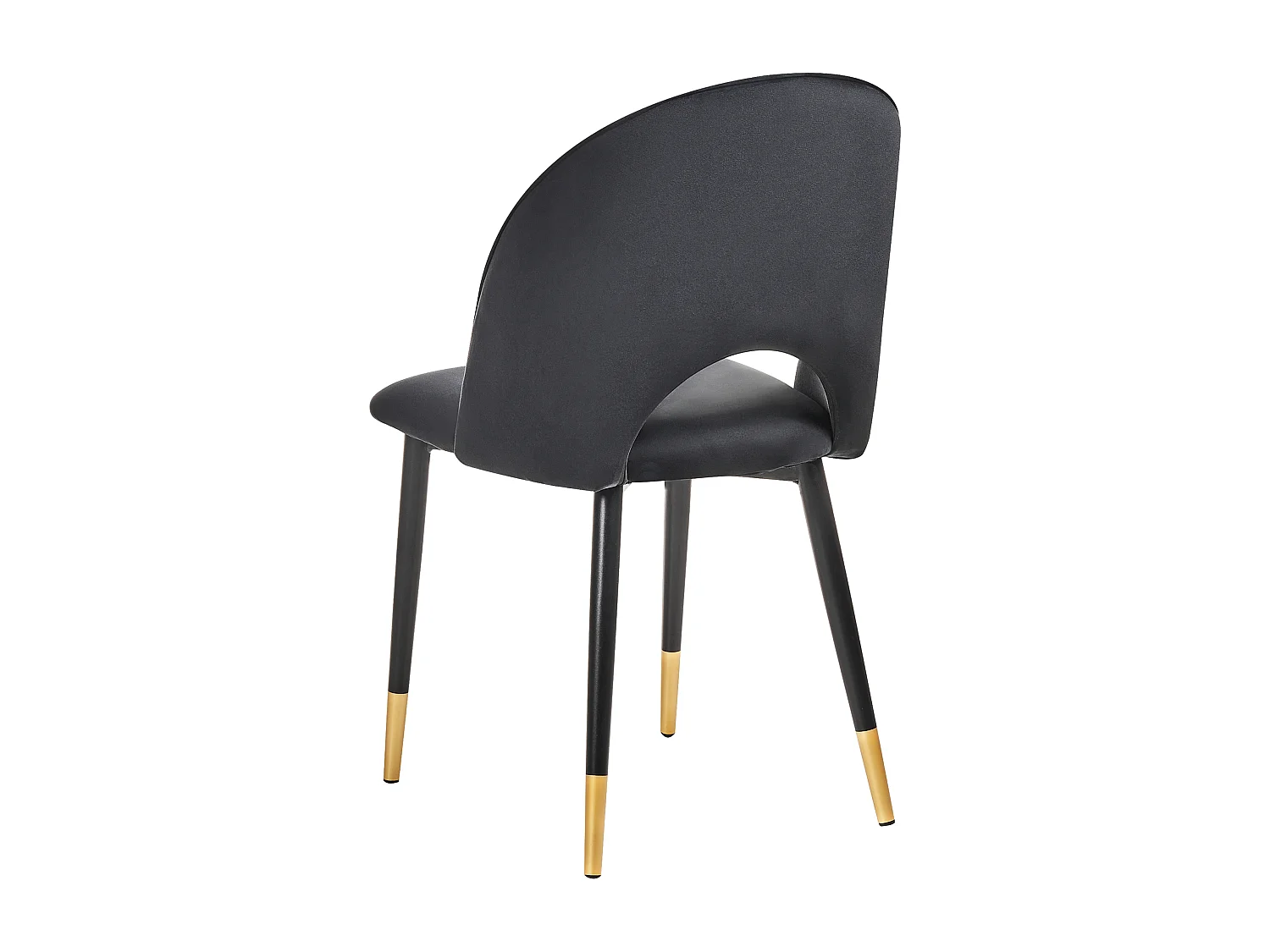 Set van 2 eetkamerstoelen MAGALIA Fluweel Zwart