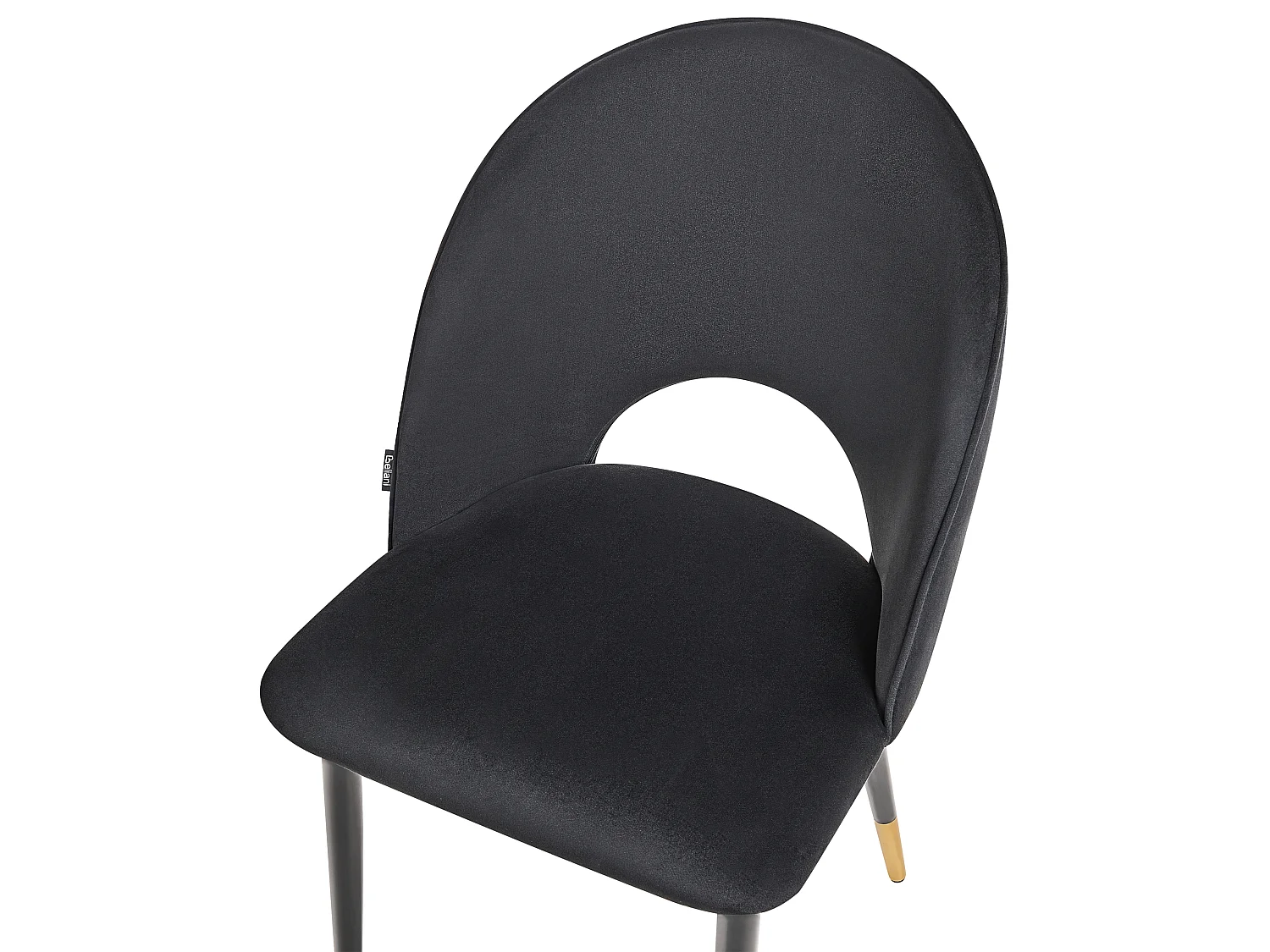 Conjunto de 2 cadeiras de jantar MAGALIA Veludo Preto
