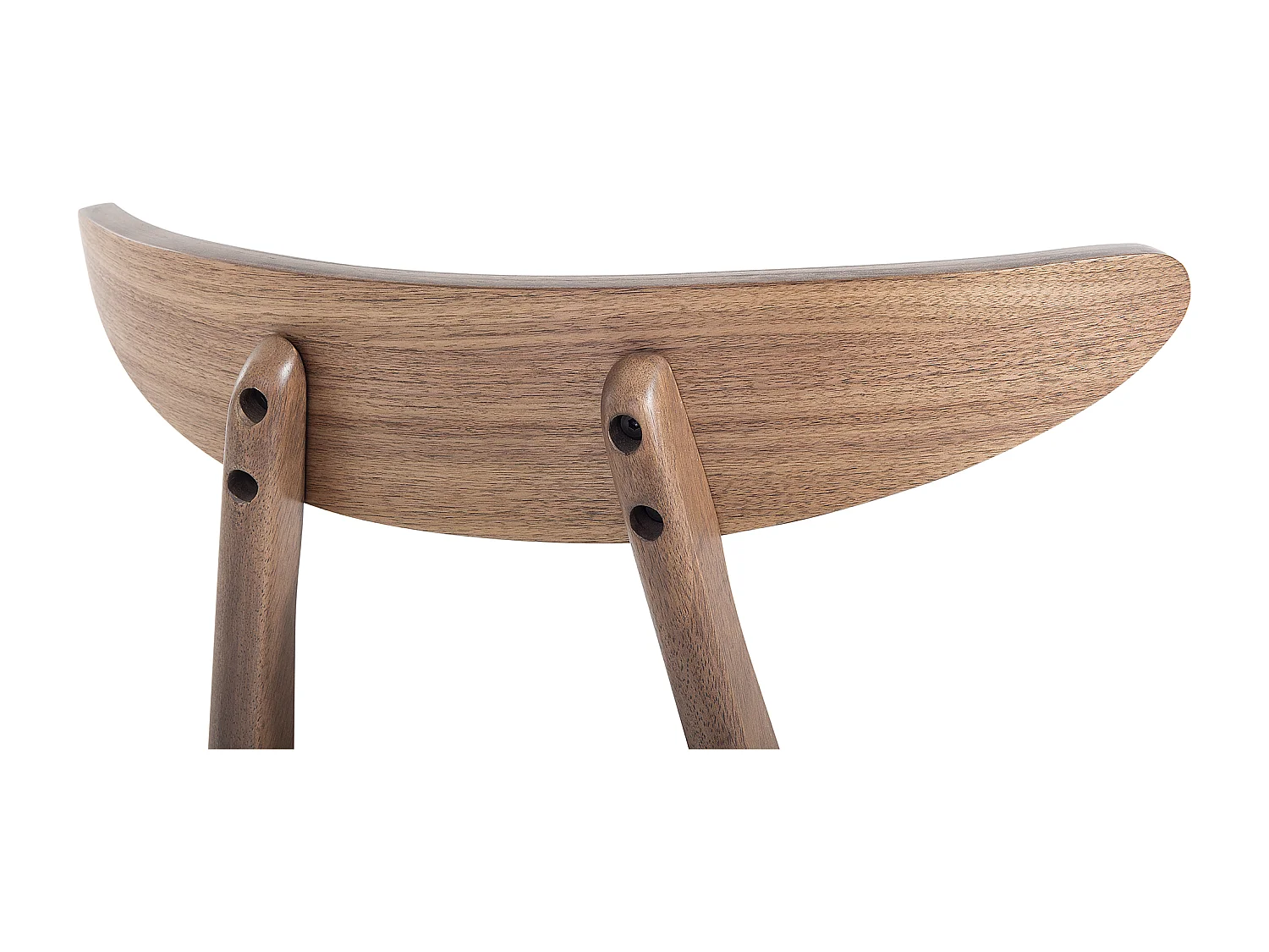 Lot de 2 chaises de salle à manger LYNN Bois Marron foncé/gris