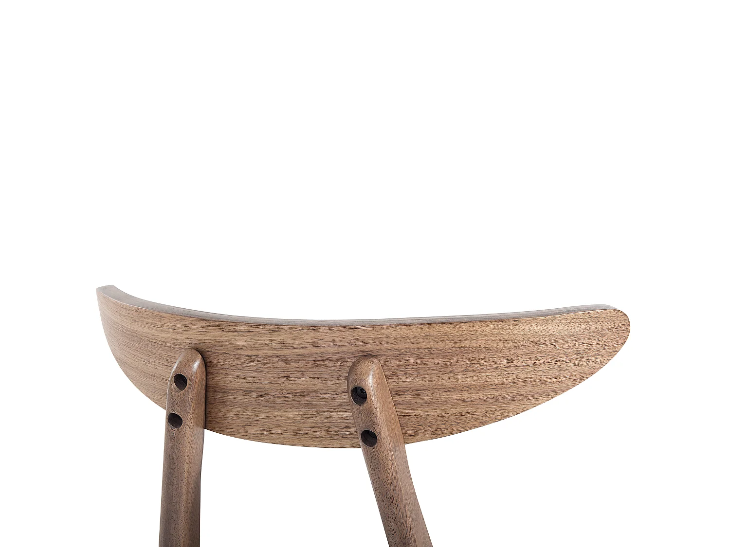 Lot de 2 chaises de salle à manger LYNN Bois Marron foncé/gris