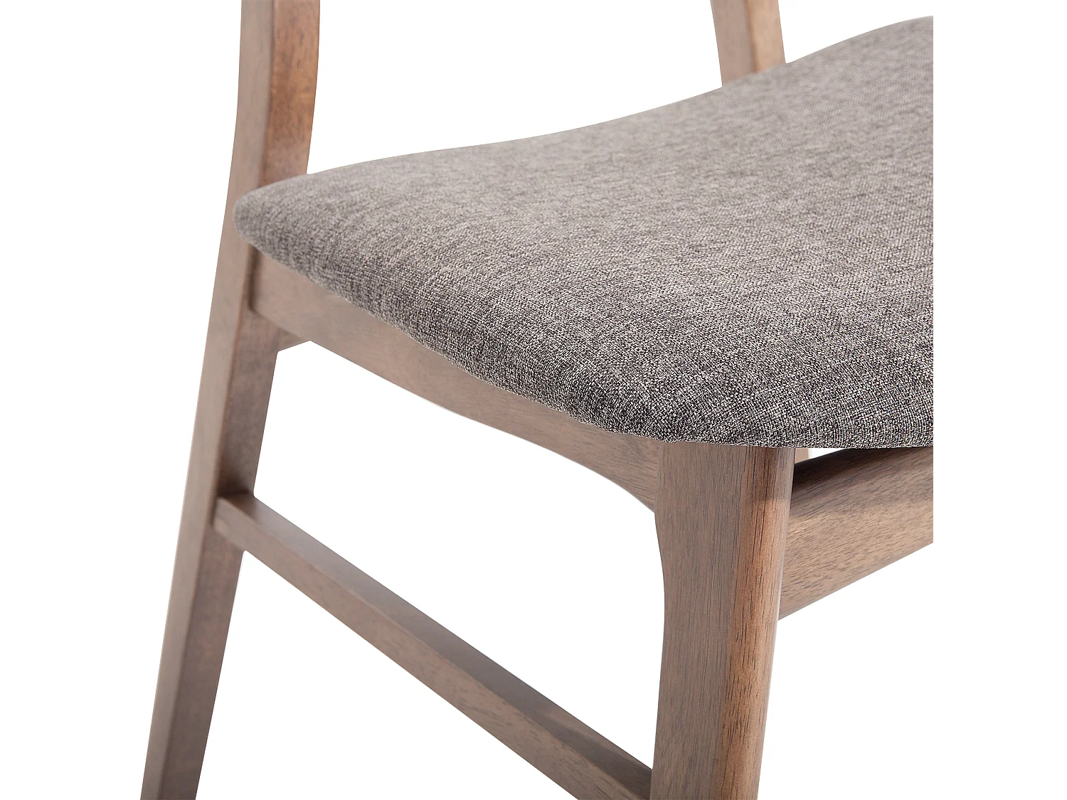 Lot de 2 chaises de salle à manger LYNN Bois Marron foncé/gris