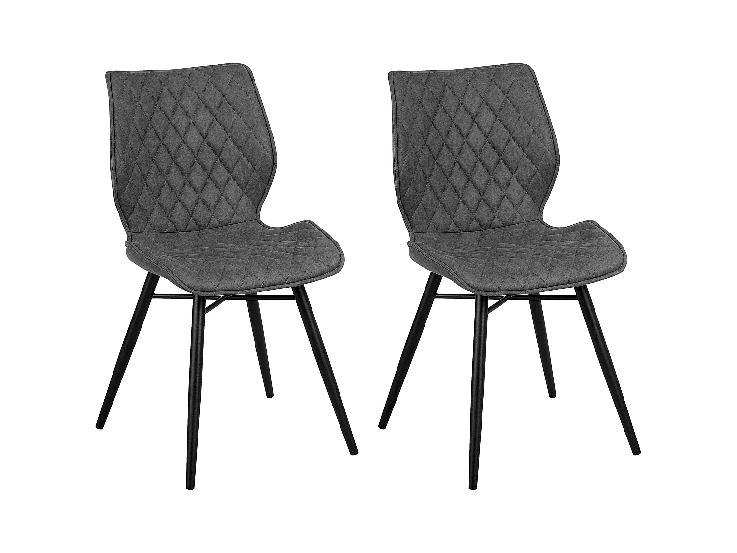 Lot de 2 chaises de salle à manger LISLE Gris