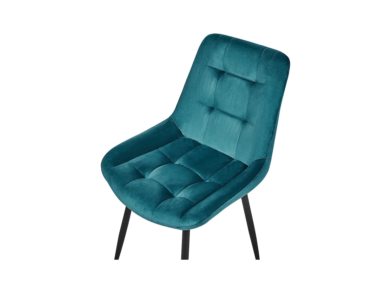 Set van 2 eetkamerstoelen MELROSE Fluweel Turquoise