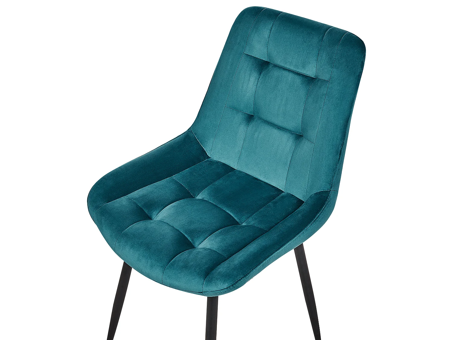 Lot de 2 chaises de salle à manger MELROSE Velours Turquoise