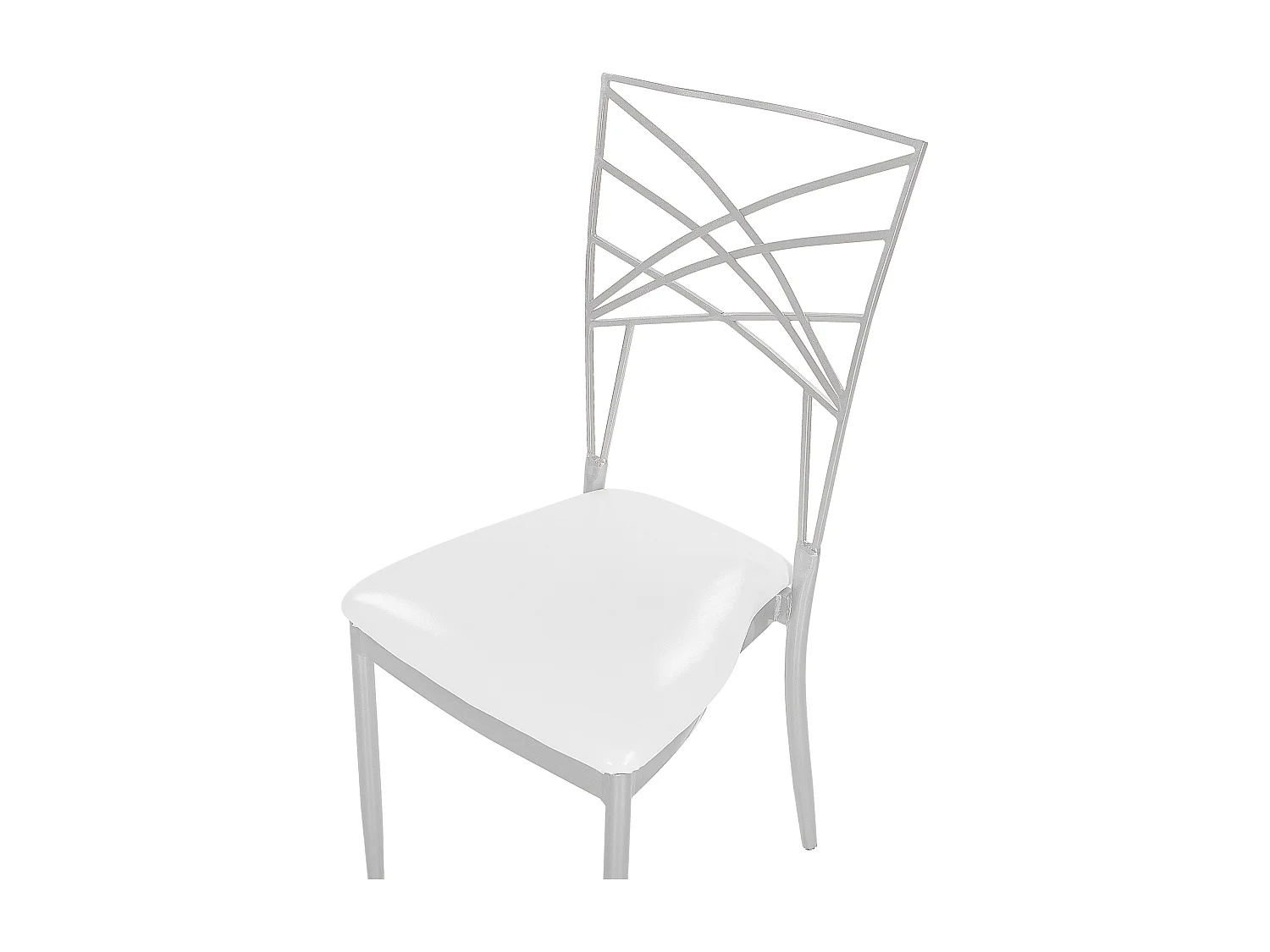 Lot de 2 chaises de salle à manger GIRARD Métal Argenté