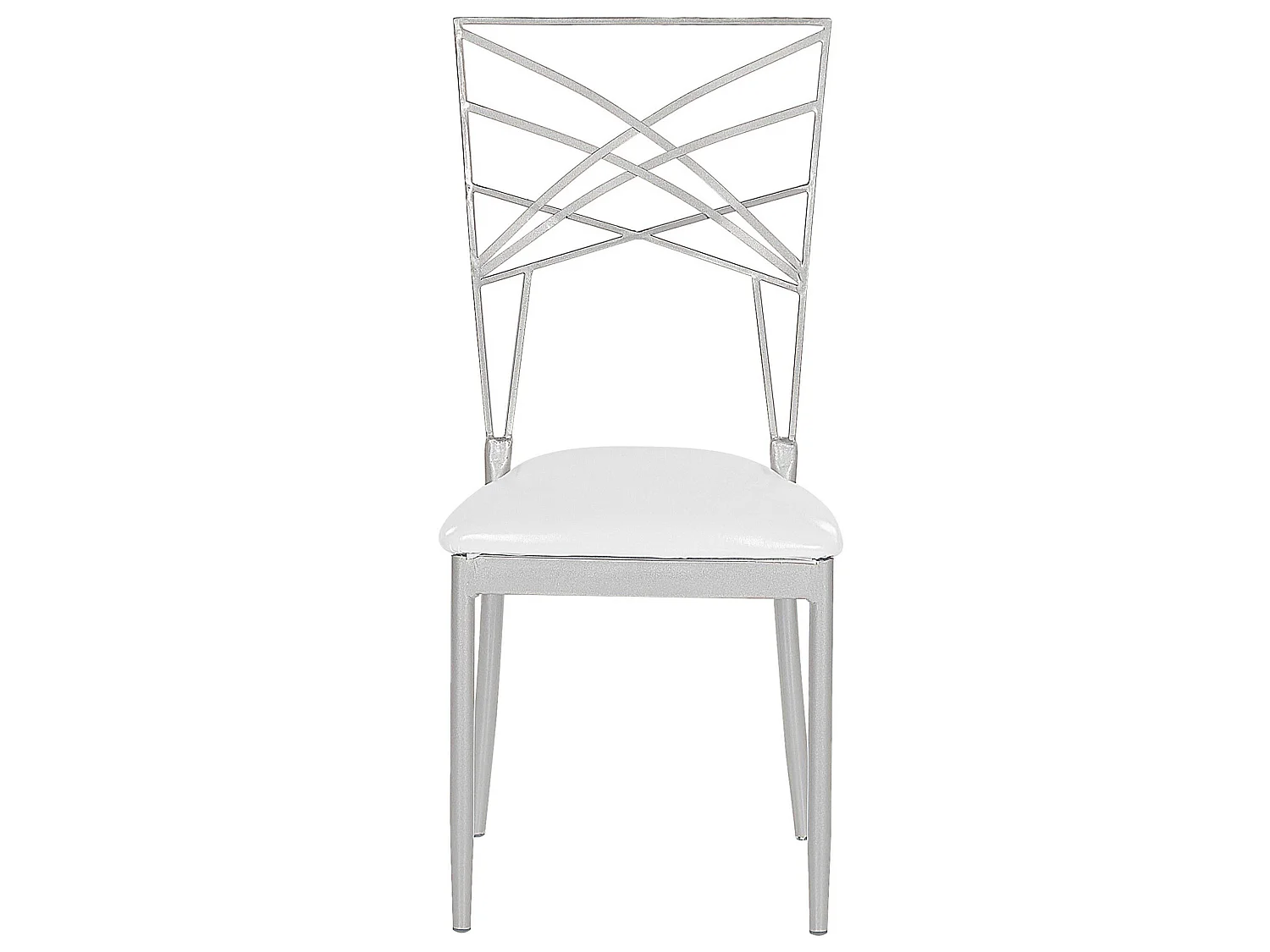 Set van 2 eetkamerstoelen GIRARD Metaal Zilver
