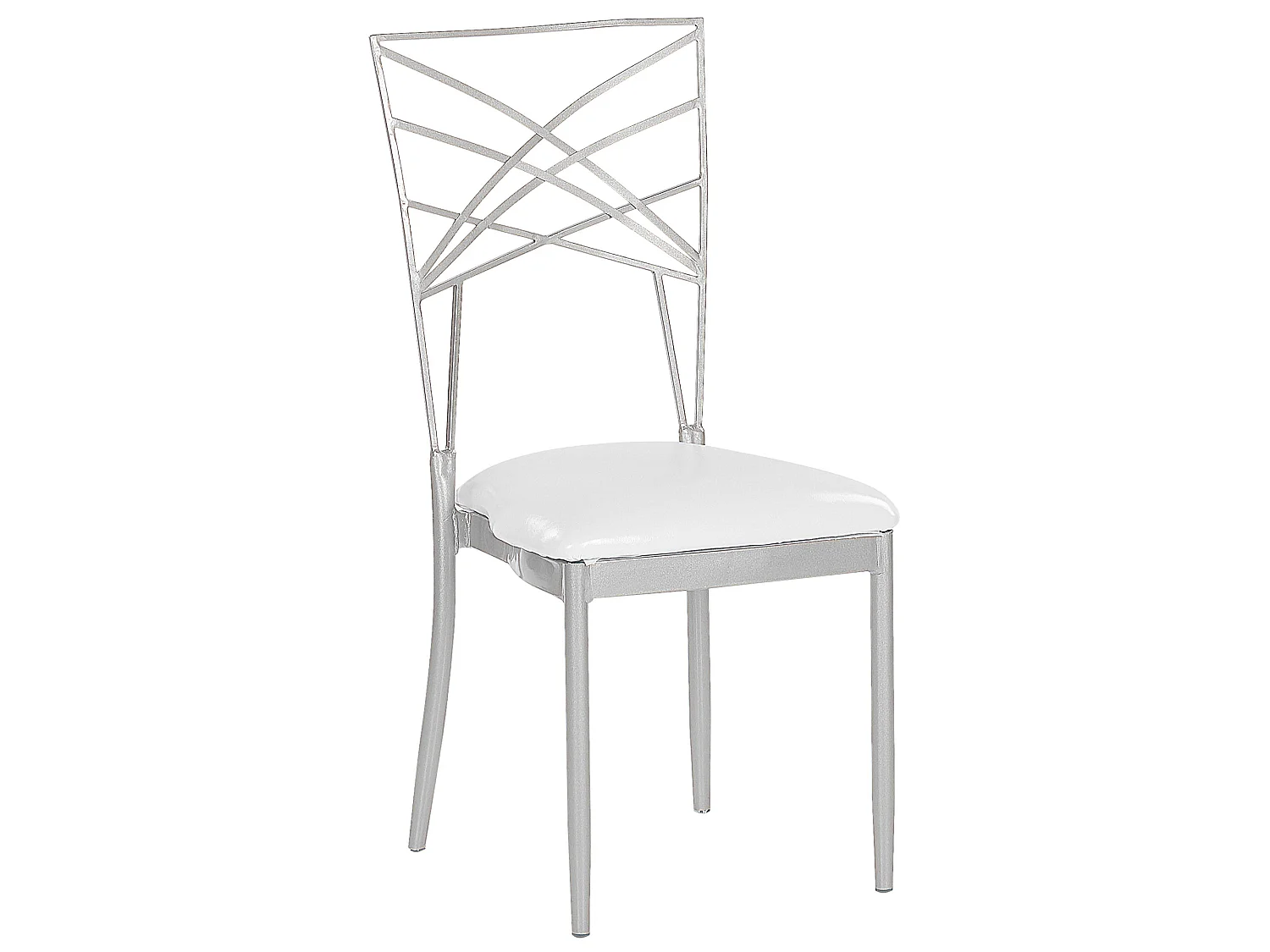 Set van 2 eetkamerstoelen GIRARD Metaal Zilver