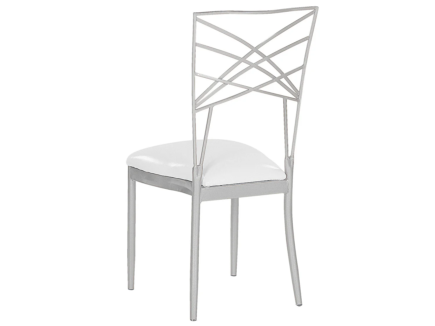 Set van 2 eetkamerstoelen GIRARD Metaal Zilver