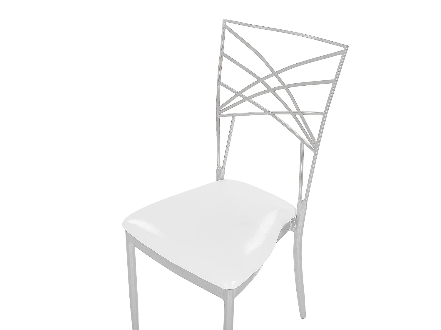 Set van 2 eetkamerstoelen GIRARD Metaal Zilver