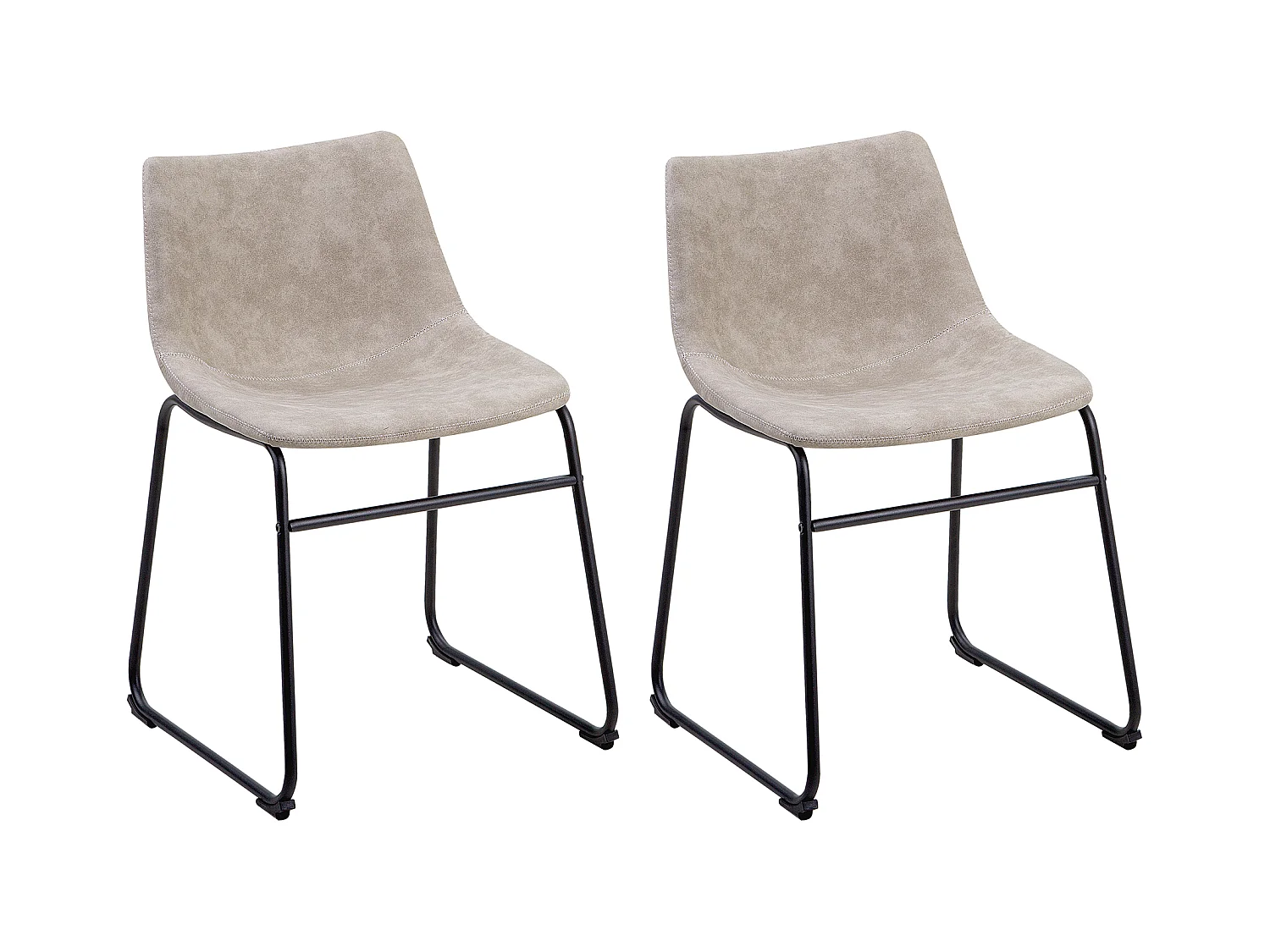 Lot de 2 chaises de salle à manger BATAVIA Beige
