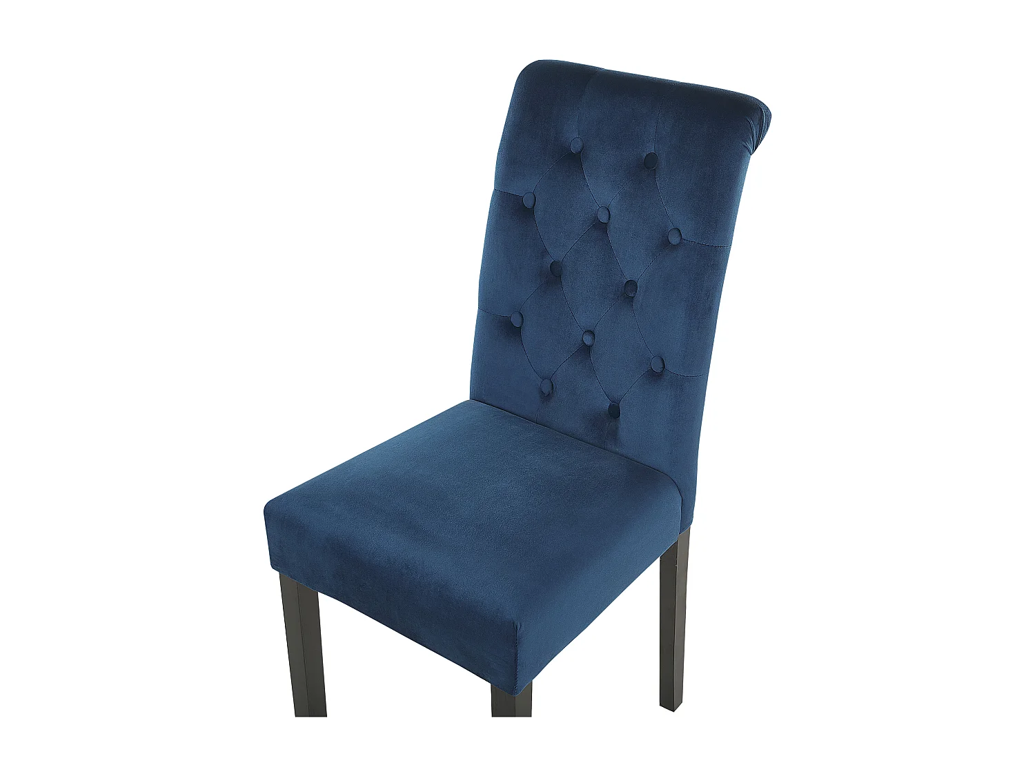 Set van 2 eetkamerstoelen VELVA II Fluweel Donkerblauw