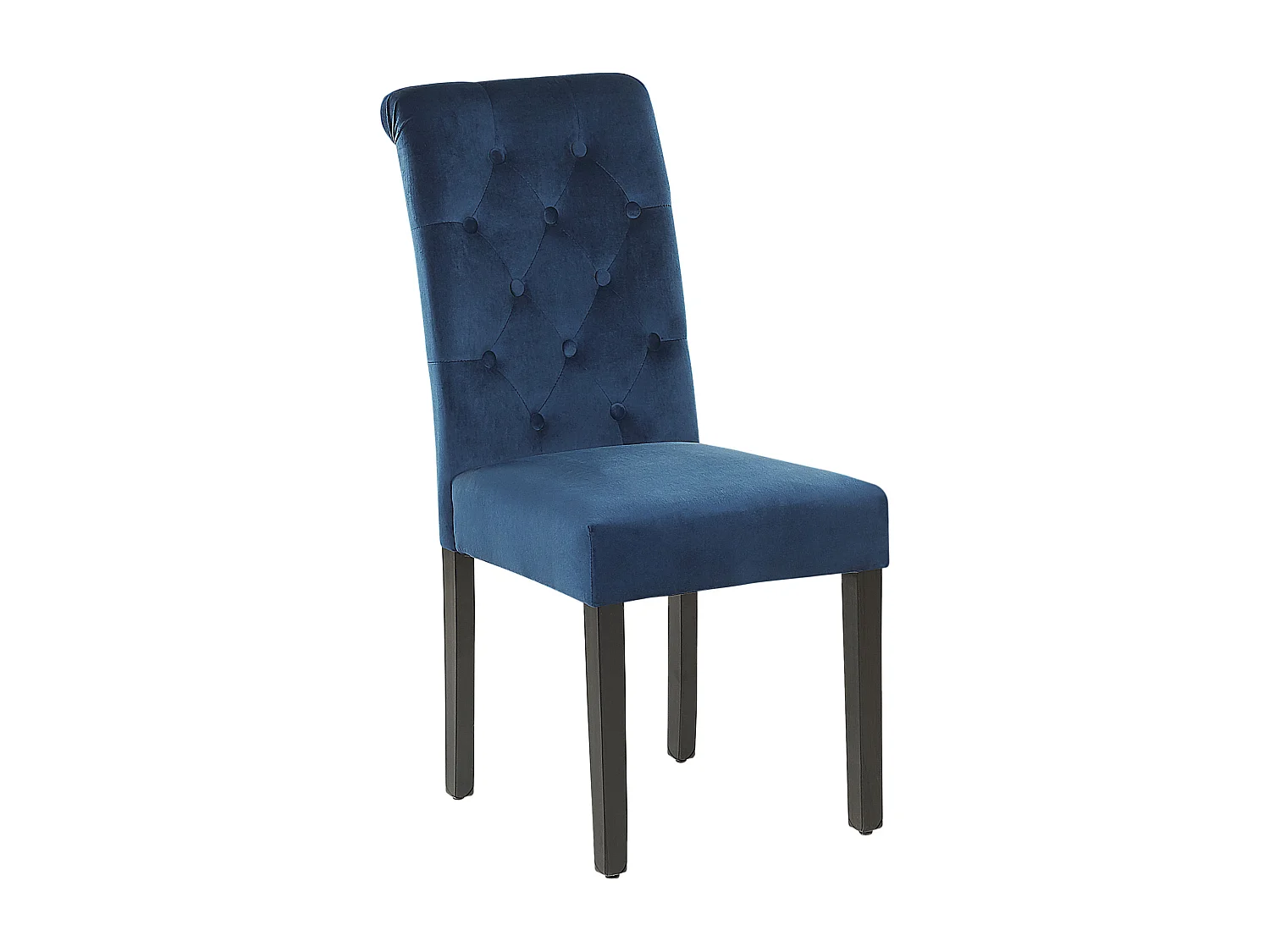 Lot de 2 chaises de salle à manger VELVA II Velours Bleu foncé