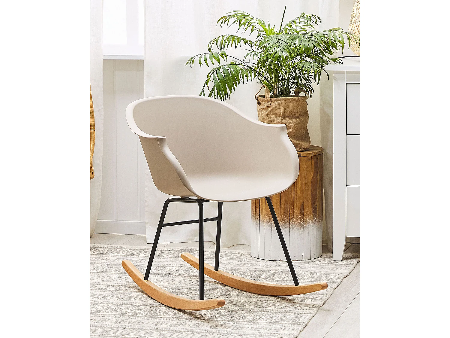 Fauteuil à bascule HARMONY Matière synthétique Beige