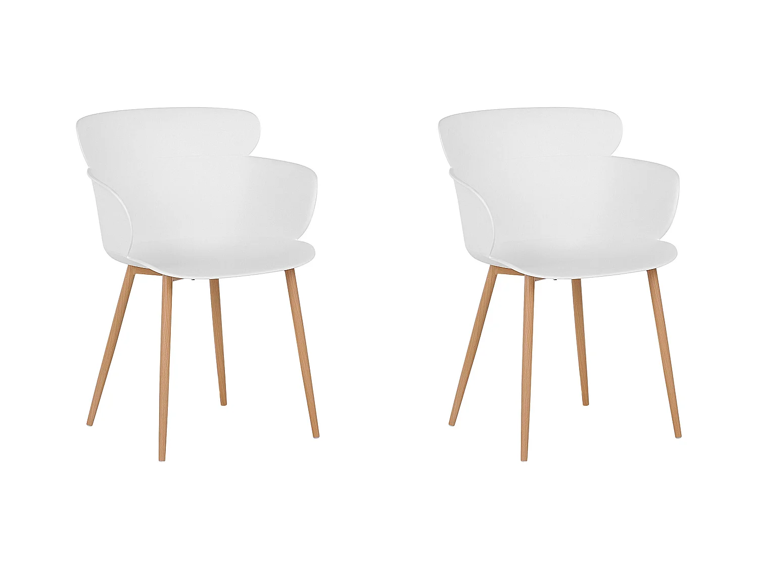 Lot de 2 chaises de salle à manger SUMKLEY Blanc